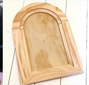 Pre-order-Arched Wood gallery Wood Plaque 11x16