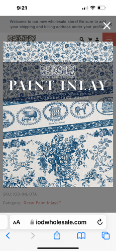 Delft Traditions Azure IOD Paint Inlay 12X16 Pad