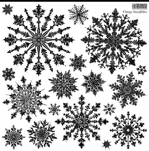 Vintage Snowflakes-Stamp