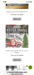 New Noel IOD Paint Inlay